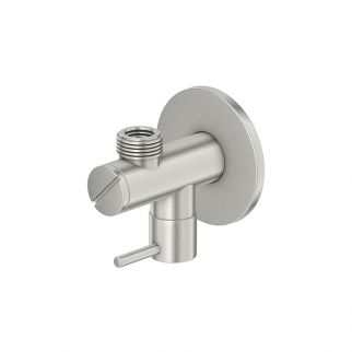 Steinberg Серия 100 Brushed Nickel Угловой вентиль 1/2“ с подсоединением для гибкого шланга 3/8“, хром 100 1640 BN