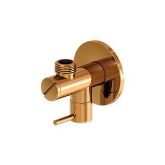 Steinberg Серия 100 Rose Gold Угловой вентиль 1/2“ с подсоединением для гибкого шланга 3/8“, хром 100 1640 RG