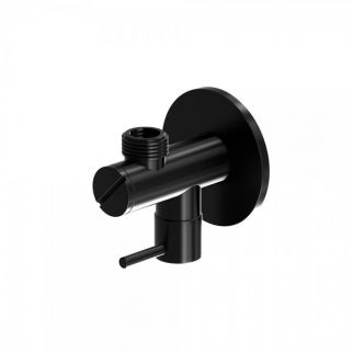 Steinberg Серия 100 Matt Black Угловой вентиль 1/2“ с подсоединением для гибкого шланга 3/8“, хром 100 1640 S