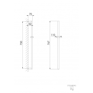Brausestange einzeln 750mm zu 135 1600 (135 1623 RG)