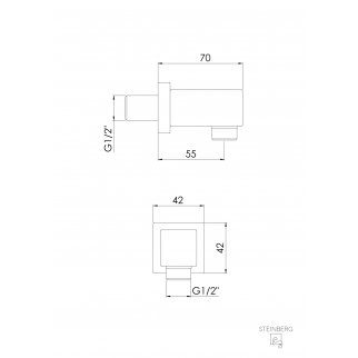 Brauseanschlussbogen 1/2" (342 1660 BG)