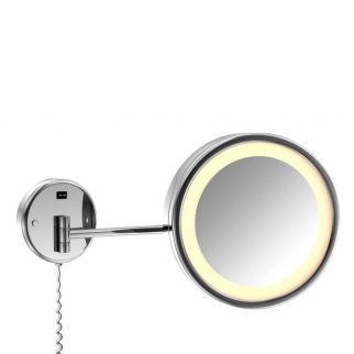 Steinberg Серия 650 Косметическое зеркало с LED подсветкой, c выключателем 230V, 1x /3x yвеличениe, хром 650 9020